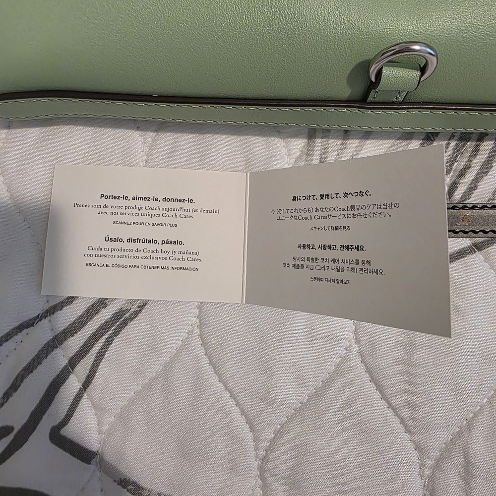 Coach Hampton Y2K Pistachio Leather Shoulder Bag - Picture 3 of 12